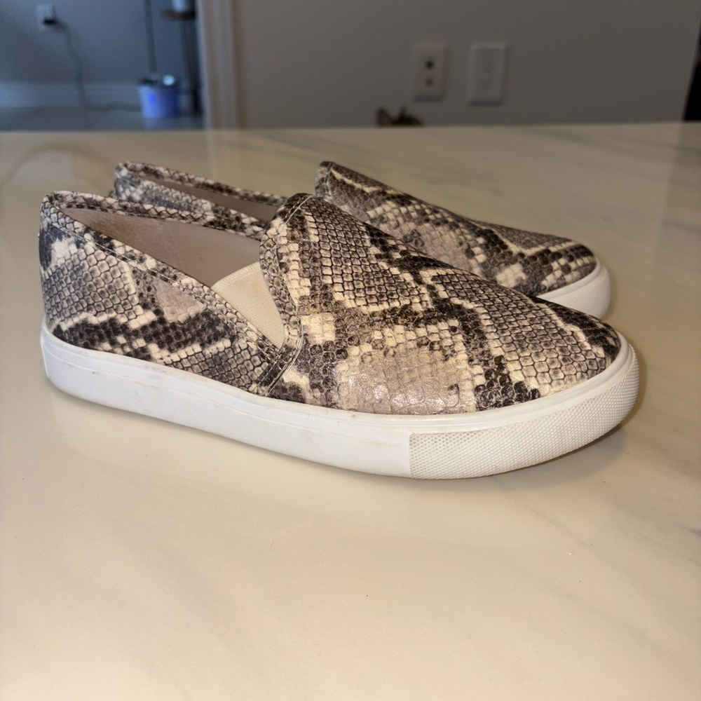 Steve Madden Snake Print Slip-On Sneakers